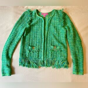 Lilly Pulitzer Simora Cardigan Tweed Hook Front, XXS